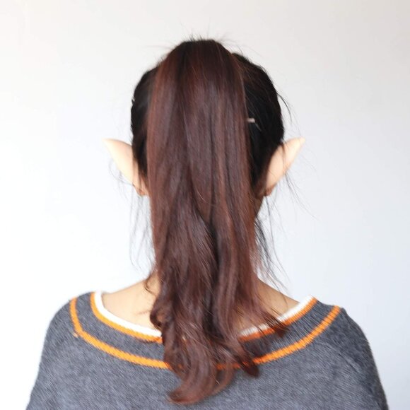 2 Pairs Cosplay Fairy Pixie Elf Ears Soft Pointed Ears Tips Anime Party Dress Up - Picture 5 of 6